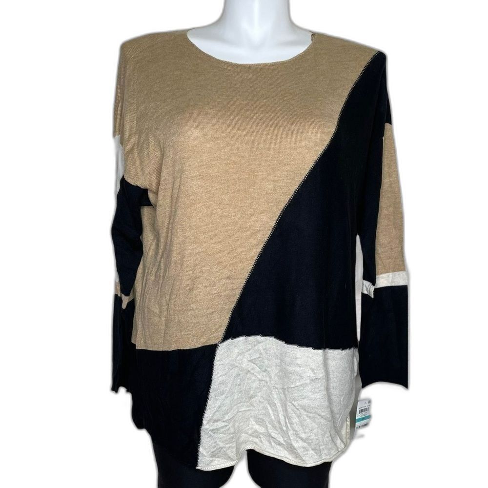 INC light weight color block sweater, NWT, 0X